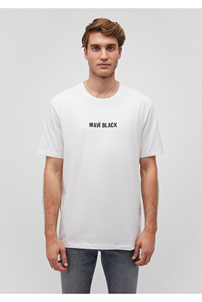 Mavi Λευκό T-shirt - Μαύρο εμπριμέ, κανονική εφαρμογή 0610785 -70057