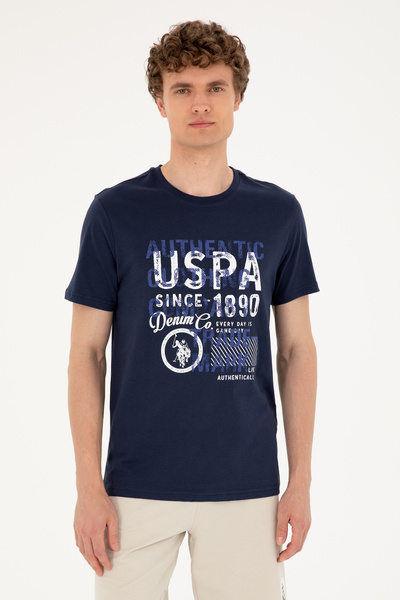 U.S. Polo Assn. تي شيرت رجالي باللون الأزرق الداكن 50263282-VR033