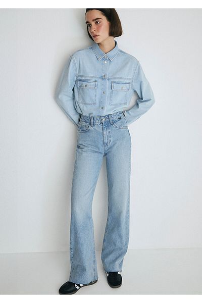 Mavi Victoria All Blue Shaded Offene Jeanshose 101072 -34111