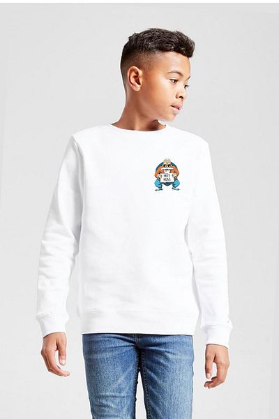 Tshirthane Dragon Ball Z Anime Master Roshi Free Hugs Hanorac alb pentru copii 2ip