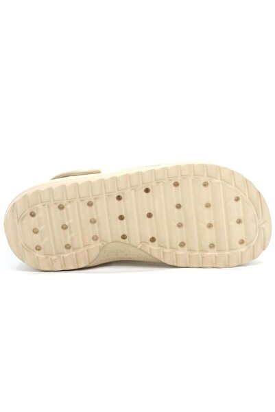 Kocamanlar Ayakkabı Sonimix EM0129-01 Sabo Men's Slippers - Thick Sole and Orthopedic - Doctor and Nurse Slippers - BEIGE