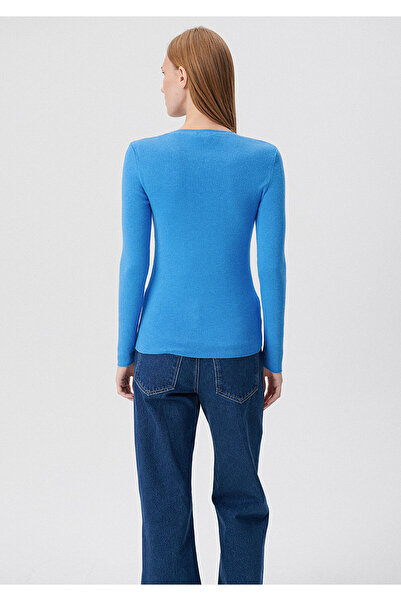 Mavi Kazak Fitted / Vücuda Oturan Kesim 171367-70858