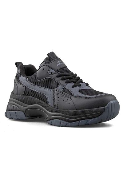 Kocamanlar Ayakkabı Lambırlent 105 Thick Sole Sneaker Unisex Sports Shoes BLACK