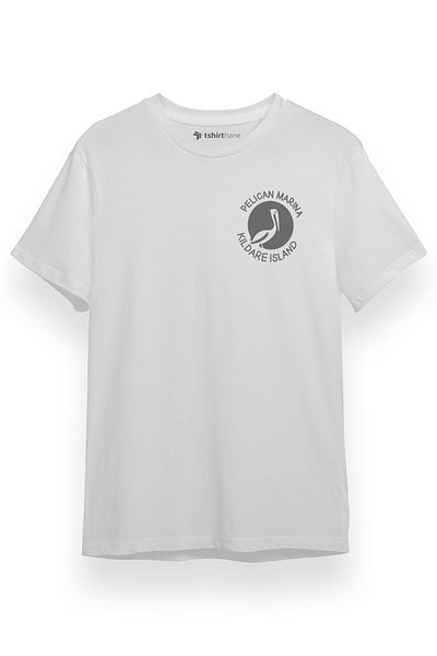 Tshirthane Ανδρικό μπλουζάκι Outer Banks JJ Pelican Marina Λευκό κοντομάνικο