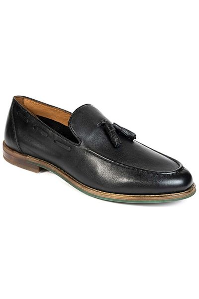 Kids Club Shoes Greyder 64510 - Черни мъжки мокасини, градски ежедневни