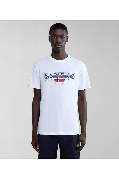 Napapijri Napapijri S-Aylmer men's white t-shirt
