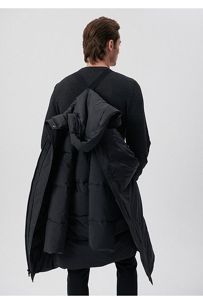 Mavi Μαύρο μακρύ παρκά με κουκούλα Oversize / Wide Cut 0110213-71379