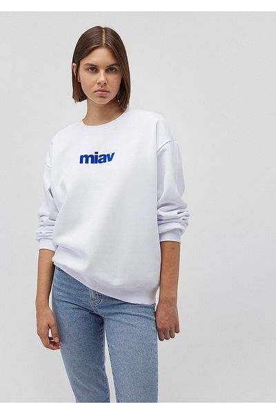 Mavi Bílá mikina s potiskem Miav 1610964-620