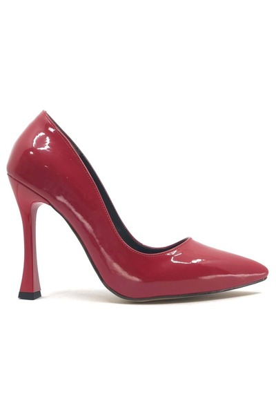 KOCAMANLAR حذاء نسائي بكعب ستيليتو 10 سم من Feles باللون الأحمر اللامع