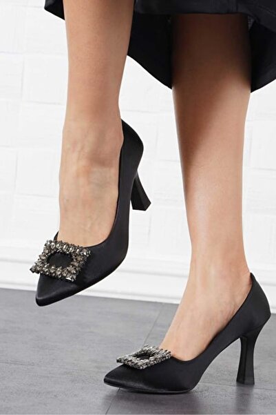 Kids Club Shoes Feles Square Stone Λεπτομερή γυναικεία παπούτσια με τακούνι S...