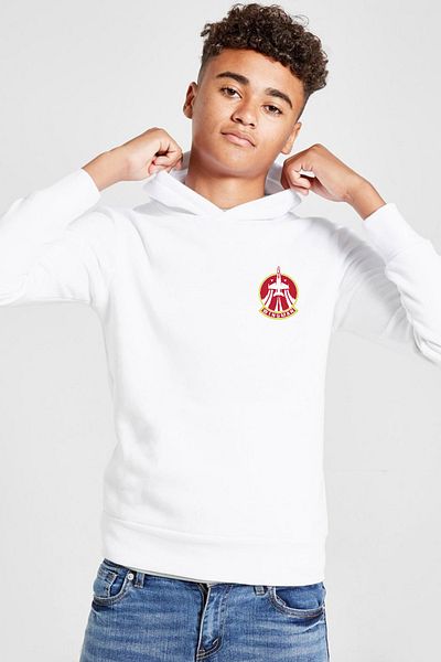 Tshirthane Детски суитшърт с качулка Top Gun Maverick Ghostrider бял 3ip