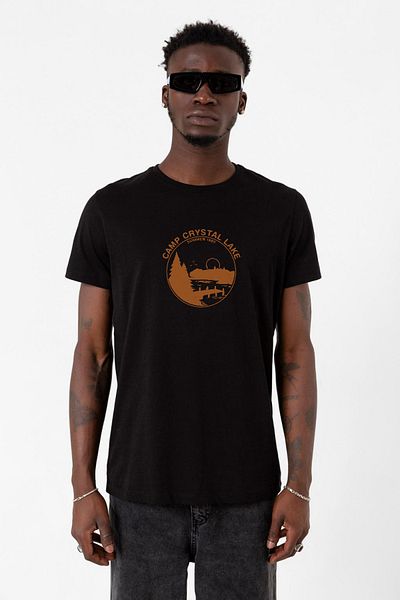 Tshirthane Παρασκευή The 13th Camp Crystal Lake Summer 1980 Μαύρο ανδρικό μπλουζάκι