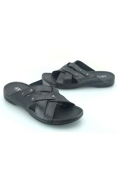 Kids Club Shoes Aryan 12-537 Ανδρικές Ορθοπεδικές παντόφλες ΜΑΥΡΟ