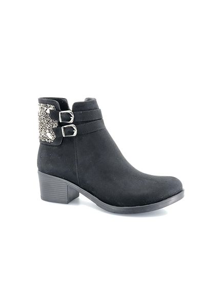Kids Club Shoes Καλύτερες φανταχτερές κλασικές γυναικείες μπότες με πέτρες στην πλάτη ΜΑΥΡΟ