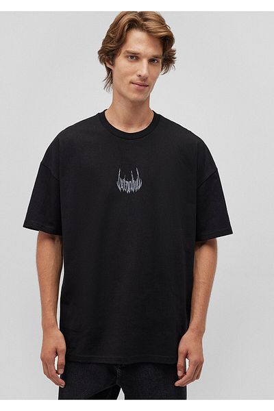Mavi Istanbul εμπριμέ μαύρο T-shirt Oversize / Wide Cut 0611865-900