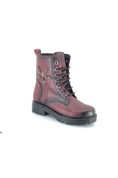 Kocamanlar Ayakkabı İremsu Side Stone Boots Παιδικές Μπότες Claret Red