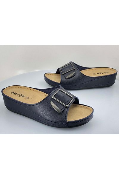 Kids Club Shoes Aryan 09-265 Papuci ortopedici dama ALBASTRU ÎNCHIS