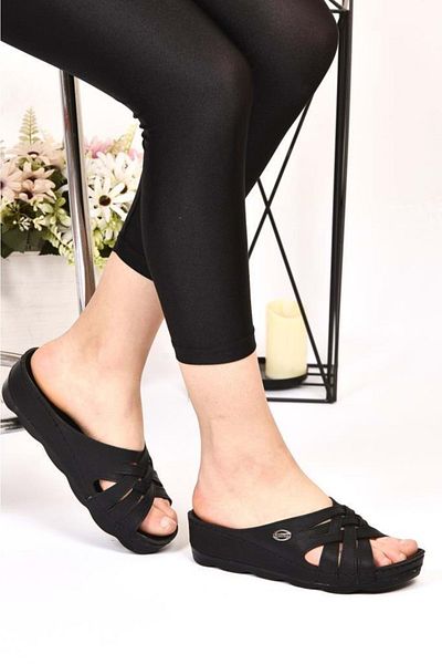 Kids Club Shoes Aryan D.r Προτεινόμενες Ορθοπεδικές Γυναικείες Παντόφλες ΜΑΥΡΟ