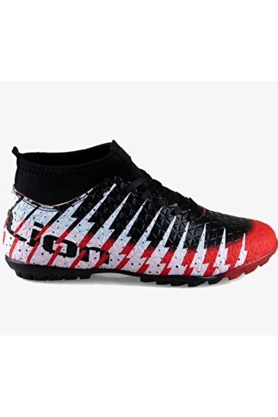 Kids Club Shoes حذاء Lion Professional للرجال ذو الجورب باللون الأسود والأحمر