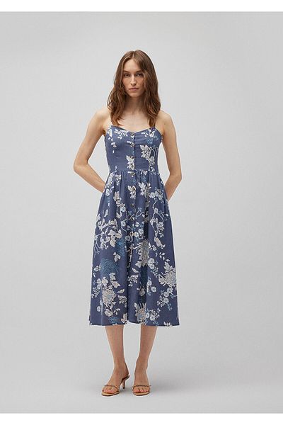 Mavi Floral εμπριμέ Μπλε Φόρεμα 1310384-85893