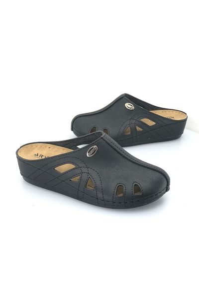 Kids Club Shoes Aryan 09-130 Γυναικείες ορθοπεδικές παντόφλες ΜΑΥΡΟ