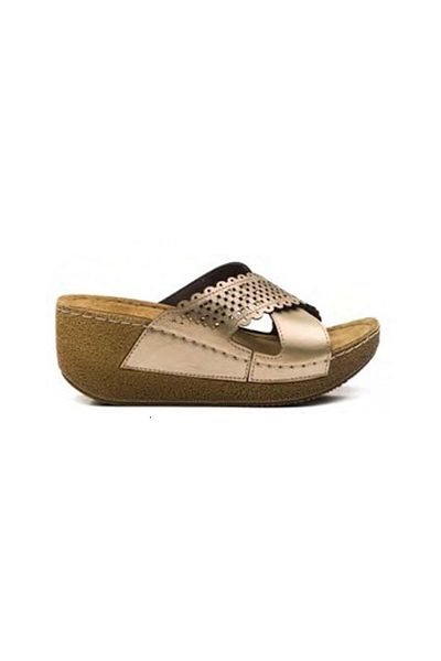 Kids Club Shoes Carlaverde 141211   Dr.Tavsiyeli Ορθοπεδικές Γυναικείες Παντόφλες ΧΡΥΣΟ