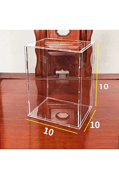 Choice 10x10x10cm Clear Acrylic Display Box Case Countertop Organizer Stand Assemble Dustproof Showcase For