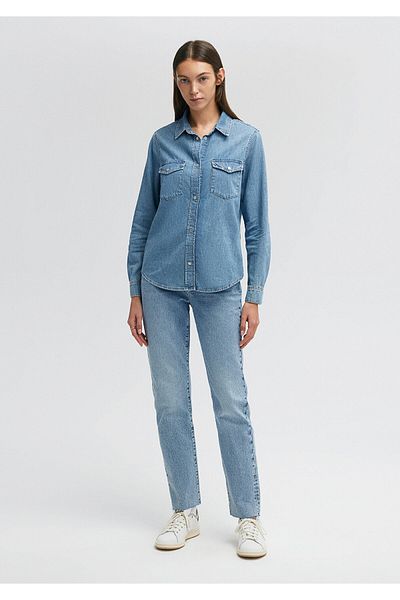 Mavi Koszula Merida All Blue IndiGo Si Jean - Dopasowany krój 1210662 -86492