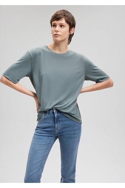 Mavi Gray Modal Tencel Basic T-shirt - Regular Fit 1611897 -71598