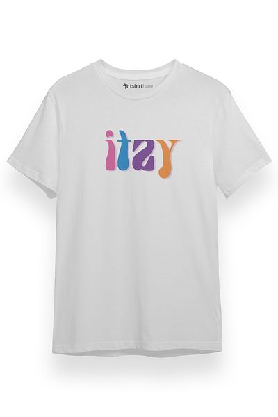 Tshirthane Ανδρικό μπλουζάκι ITZY Retro Λευκό κοντομάνικο