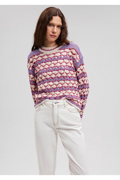 Mavi Jacquard Purple Sweater Regular Fit / Regular Cut1710431-82127