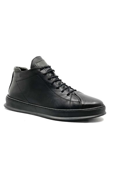 Kids Club Shoes James Franco 5588 Δερμάτινες Casual Ανδρικές Μπότες ΜΑΥΡΟ