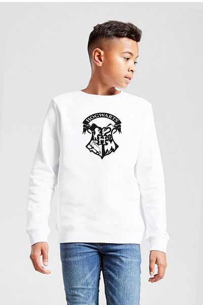 Tshirthane Hanorac 2ip pentru copii HP Hogwarts alb