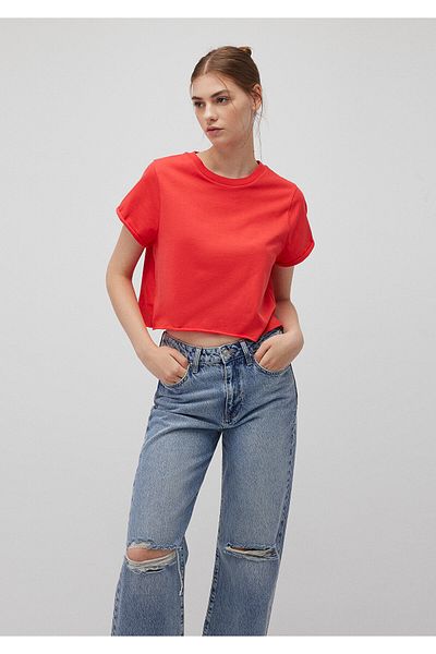 Mavi Red Crop T-shirt - Short Cut 168220 -71083