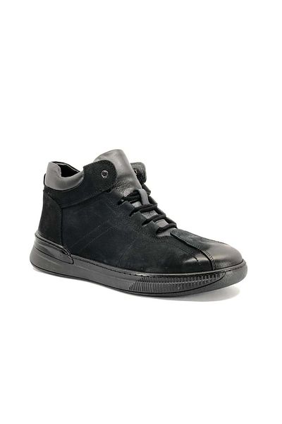 Kids Club Shoes James Franco 6753 Δερμάτινες Casual Ανδρικές Μπότες ΜΑΥΡΟ