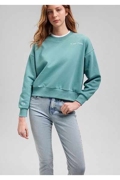 Mavi Hanorac verde cu detalii broderii 1s10074-71823