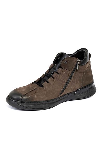 Kids Club Shoes Мъжки ежедневни кожени ботуши James Franco 6753, КАФЯВИ
