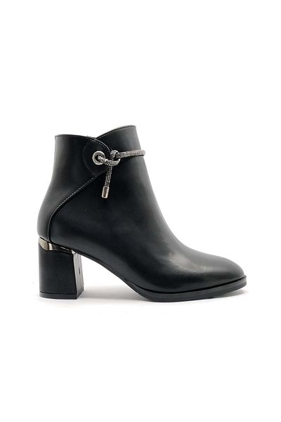 Kids Club Shoes Πέτρινες Μαύρες Γυναικείες Μπότες - Feles