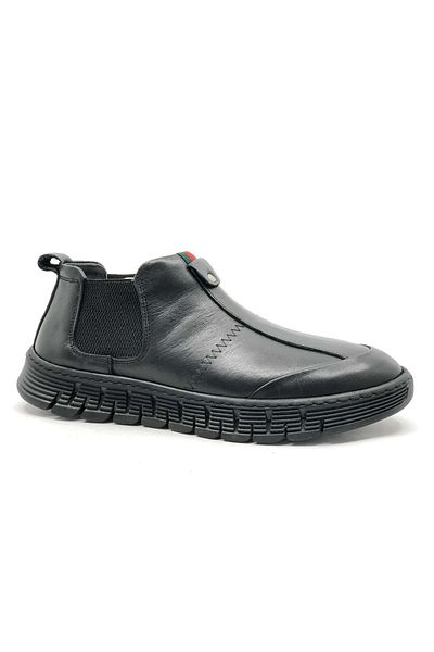 Kids Club Shoes James Franco 6320 Casual Sports Δερμάτινες Ανδρικές Μπότες ΜΑΥΡΟ-ΔΕΡΜΑΤΙΝΟ