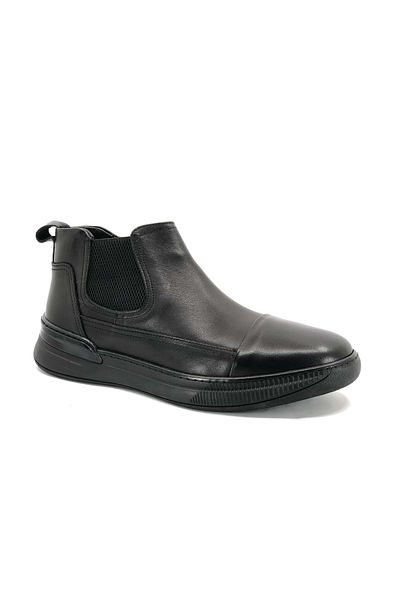 Kids Club Shoes James Franco 6834 Δερμάτινες Casual Ανδρικές Μπότες ΜΑΥΡΟ
