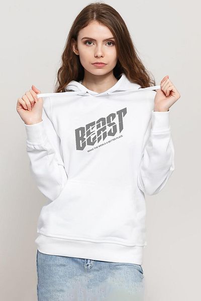 Tshirthane Mr Beast Make The World White Women's 3ip Hooded Sweatshirt