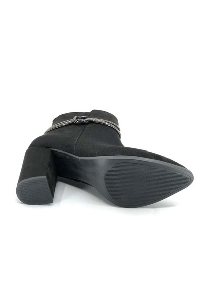 KOCAMANLAR Feles Ankle Knot Stone Κλασικές Γυναικείες Μπότες ΜΑΥΡΟ-SUEDE