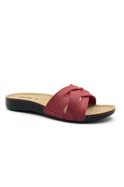 KOCAMANLAR Aryan 11-901 D.r Рекомендовані ортопедичні жіночі капці ЧЕРВОНІ