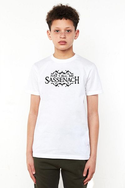 Tshirthane Outlander Just Call Me Sassenach Tricou alb pentru copii