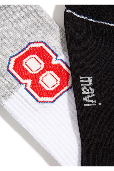 Mavi 8 Printed White Socket Socks0911350-620