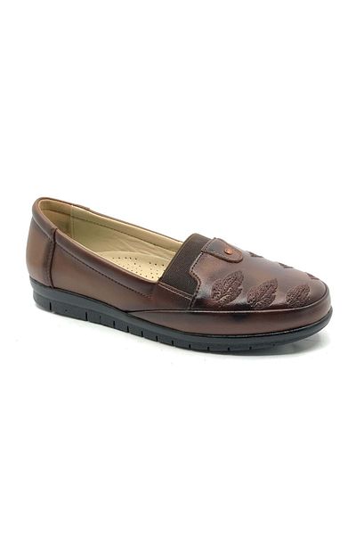 Kids Club Shoes Berfilla Dr.Tavsiyeli 100% Leather Mother's Women's Ballerina Shoes TABA