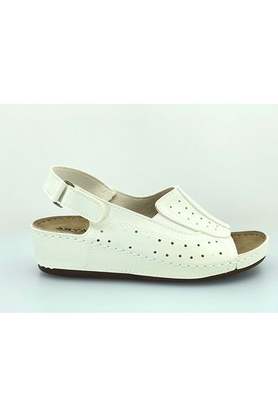 Kids Club Shoes Aryan 09-378 D.r Προτεινόμενα Ορθοπεδικά Γυναικεία Σανδάλια Παντόφλες ΛΕΥΚΟ