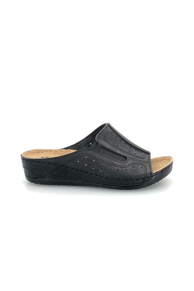 Kids Club Shoes Aryan 02-139 D.r Προτεινόμενες Ορθοπεδικές Γυναικείες Παντόφλες ΜΑΥΡΟ