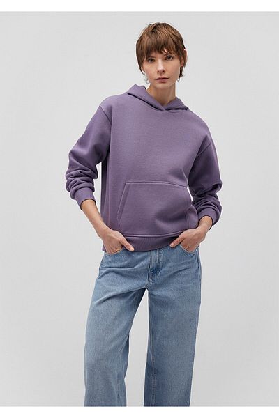 Mavi Lila Basic-Sweatshirt mit Kapuze167299-70608