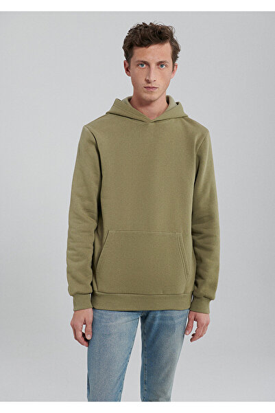 Mavi Kapüşonlu Haki Basic Sweatshirt 0610937-71819